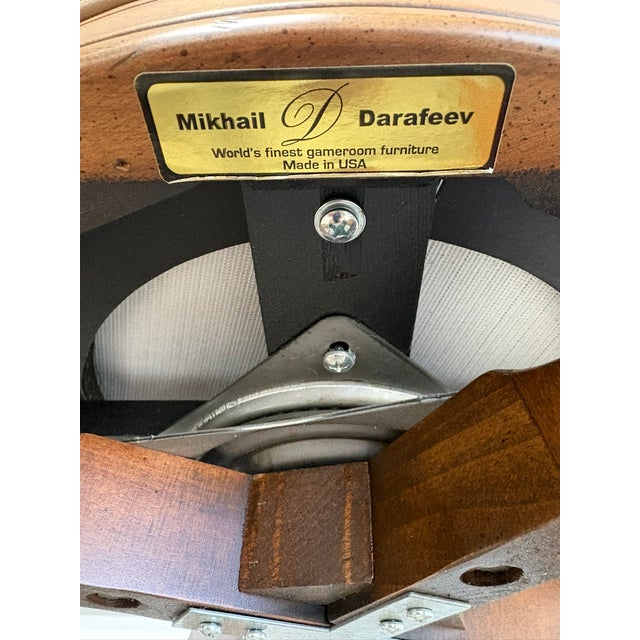 Pair of Swivel Bar Stools With Beige Leather Seats by Mikhail Darafeev, 20th Century For Sale In Savannah - Image 6 of 6