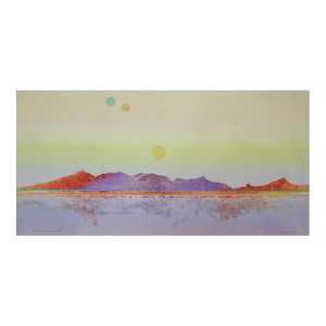 1982 Walter Crump Abstract Landscape Collograph Print