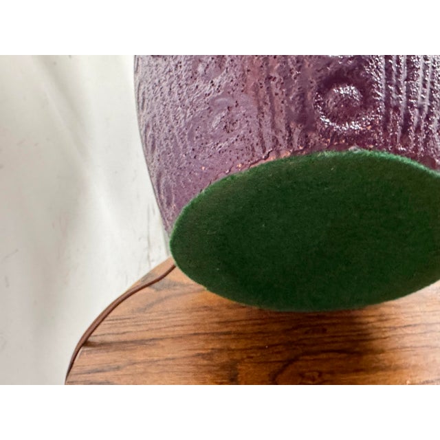 Vintage Purple Ceramic Table Lamp For Sale - Image 4 of 12