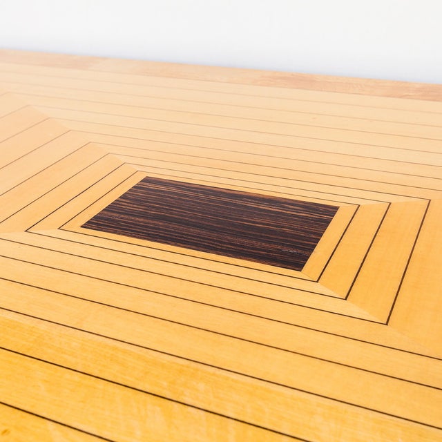 Wood 1990s Italian Satinwood Expandable Dining Table Attributed to Giorgio Collection For Sale - Image 7 of 14