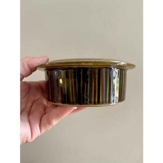 Mid-Century Modern MCM Vintage Arabia Fruit Bowl in Kosmos Pattern Made in Finland For Sale - Image 3 of 8