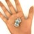 Retro 14.00 Carat Aquamarine Diamond Platinum 14k Gold Brooch For Sale In Los Angeles - Image 6 of 6