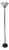 Art Deco Torchiere Floor Lamp in Metal, Brass, and Glass For Sale