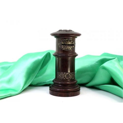 Wood Piggy Bank in Rosewood For Sale - Image 7 of 7