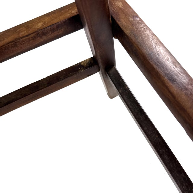 Antique 1910s 30" Tall Industrial Architect's Draftsman Stool - Adjustable Wood & Cast Iron Swivel Seat For Sale - Image 12 of 18
