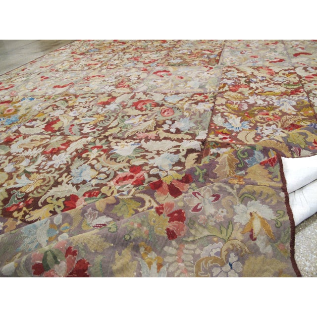 Galerie Shabab Collection Early 20th Century English Needlepoint Rug For Sale - Image 12 of 14