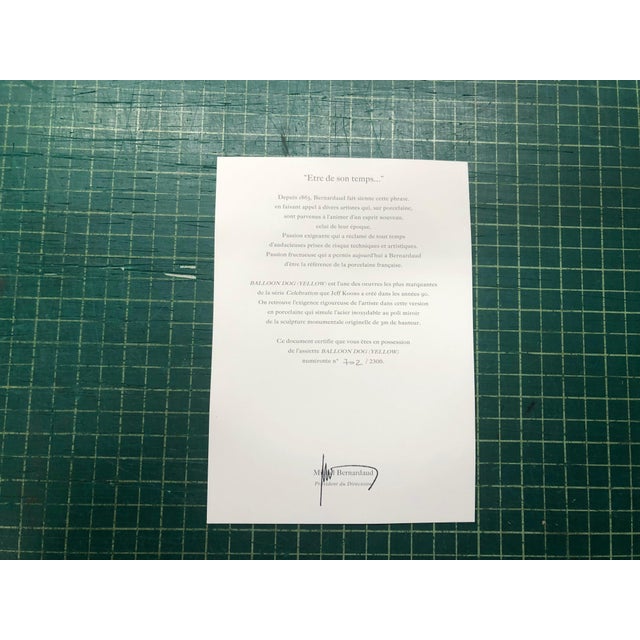 Artist: Jeff Koons Title: Balloon Dog (Yellow) Year: 2015 Signed: No Medium: Plate Paper Size: 10.25 x 10.25 inches ( 26 x...