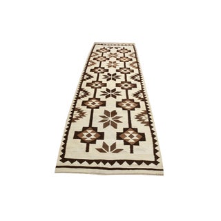 Vintage Wool Kilim Runner Rug For Sale