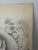 1940s 1940s Original Signed Graphite Illustration of Young Girl in Wide-Brimmed Hat, 13.75 × 11 In. For Sale - Image 5 of 8