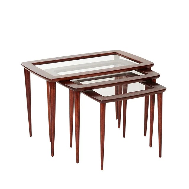 Mid-Century Modern Nesting Tables by Ico Parisi, 1950s, Set of 3 For Sale - Image 3 of 4