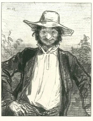 After Gavarni, Jolly Man, Original Lithograph, 1881