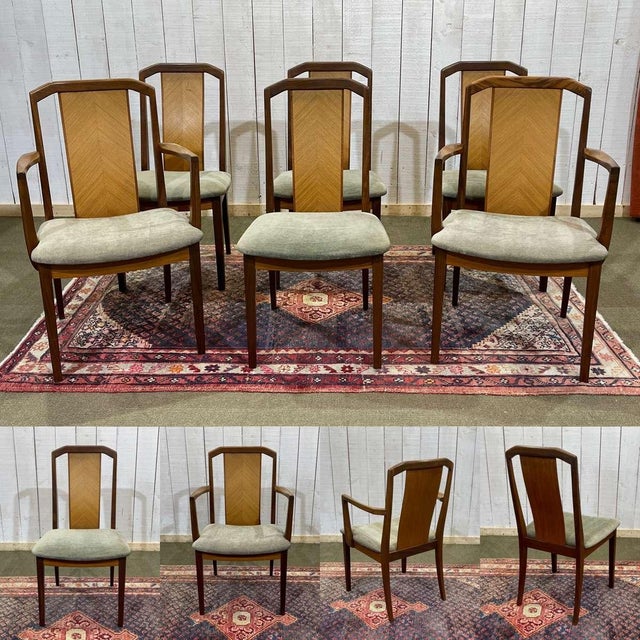 Set of 4 chairs and 2 armchairs GPlan in teak from the 70s - W=49cm D=53cm HD=88cm HA=45cm - armchairs W=55cm D=57cm...