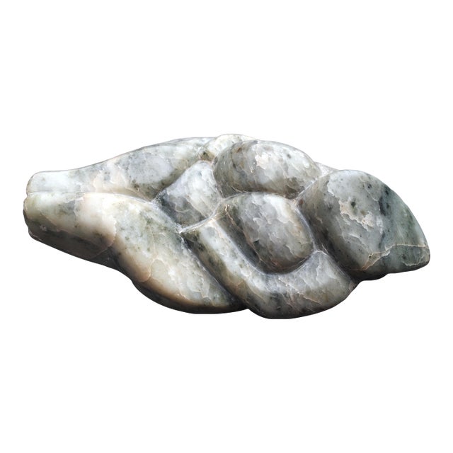 Voluptuous Abstract Nude Jade Carved Sculpture For Sale