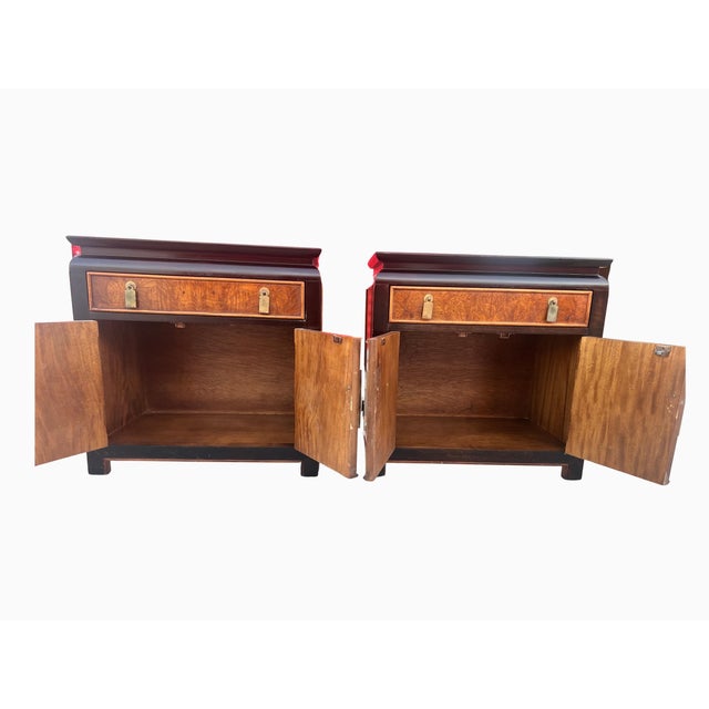 Mid-Century Modern 1970s Raymond Sabota Chin Hua Nightstands for Century Furniture, Pair For Sale - Image 3 of 12