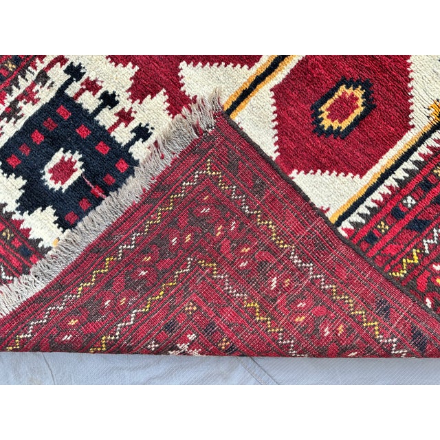 Ivory Turkmen Hand-Knotted Wool Rug - 3'10" X 3'0" For Sale - Image 10 of 11