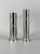 Set of two vases * High-quality, heavy stainless steel vases * Turned, polished, partially with hammered finish * By BMF -...