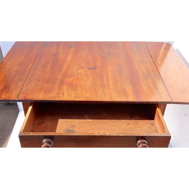 English Mahogany Sofa Table c 1860 For Sale - Image 9 of 12