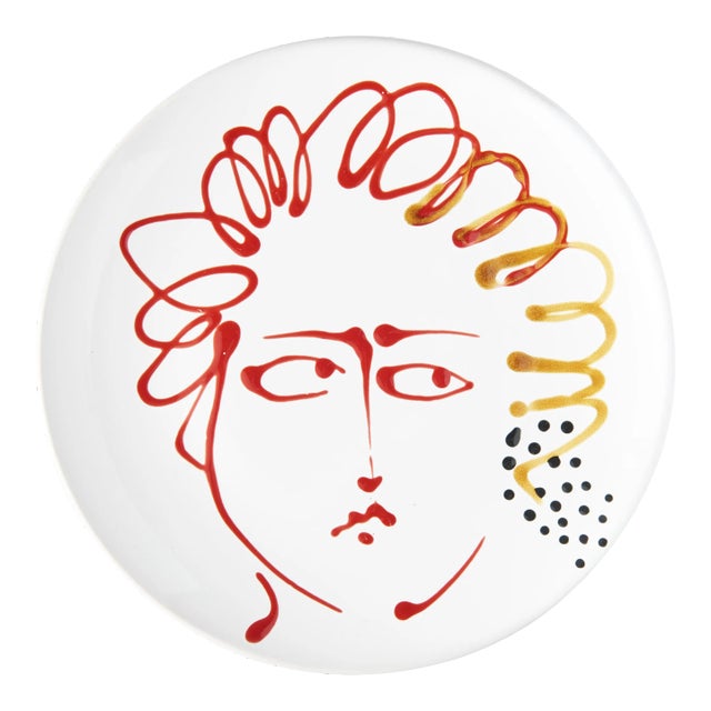 Pablo Face Plate, Saffron/Crimson/Black For Sale