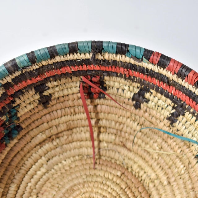 Early 20th Century Hausa Grass Basket Bowl Nigeria 10 Inch For Sale - Image 4 of 9