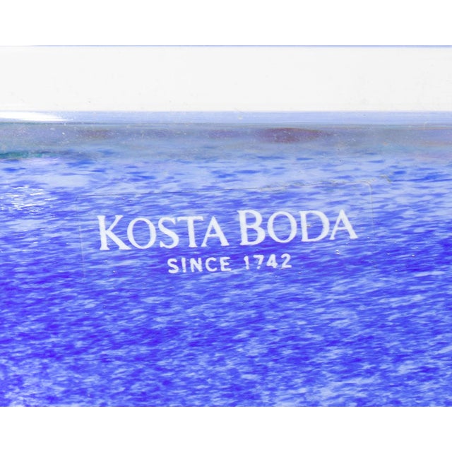 Kosta Boda Bertil Vallien Kosta Boda “Satellite” Blue Glass Bowl For Sale - Image 4 of 8