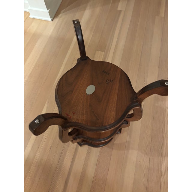 Late 20th Century Baker Unique 3-Tiered Side Table For Sale - Image 5 of 6