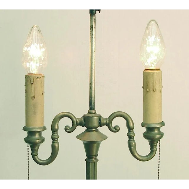 1920s 1920s Rembrandt Floor Lamp With Art Deco Mica Shade For Sale - Image 5 of 11