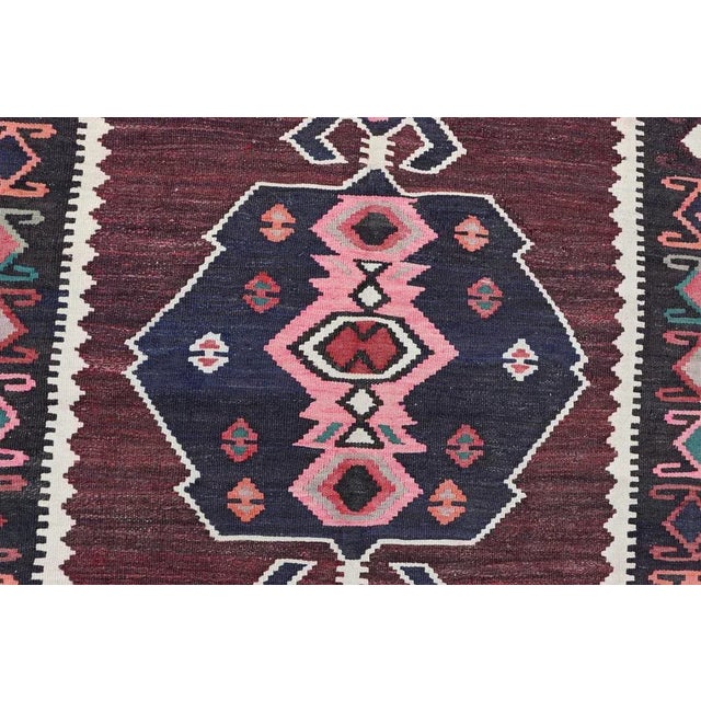 Vintage Handwoven Sofreh Kilim, 1920s For Sale - Image 6 of 11