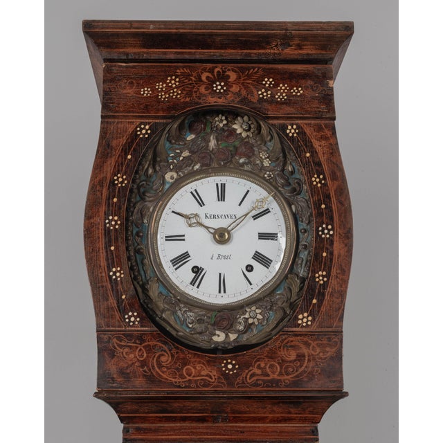 Late 19th Century 19th Century Country French Comtoise or Grandfather Clock With Automated Pendulum For Sale - Image 5 of 8