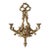 Vintage 1970s Gold Tone Floral Wall Sconce Candle Holder For Sale