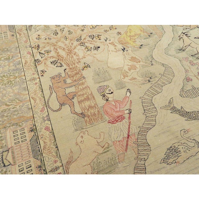 Galerie Shabab Collection Mid-20th Century Handmade Turkish Kayseri Pictorial Accent Rug, Circa 1930 For Sale In New York - Image 6 of 10