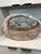 Brown Vintage Hand Carved Wood Swan Basket Whitewashed Coastal Centerpiece For Sale - Image 8 of 8