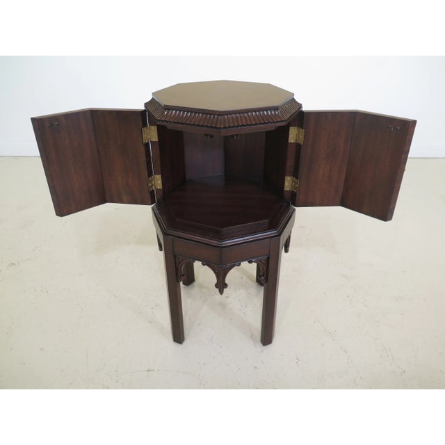 Maitland - Smith Maitland Smith Octagonal Walnut 2 Door Cabinet For Sale - Image 4 of 9