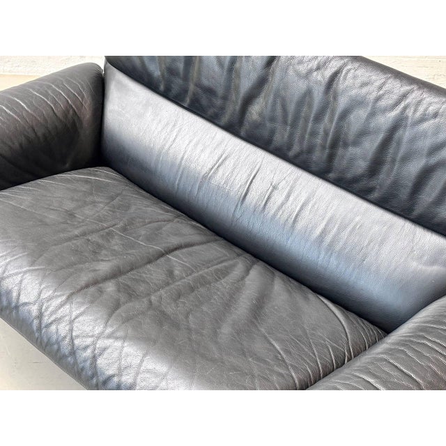 Black Leather DS-2011 Sofa from de Sede, 1980s For Sale - Image 10 of 17