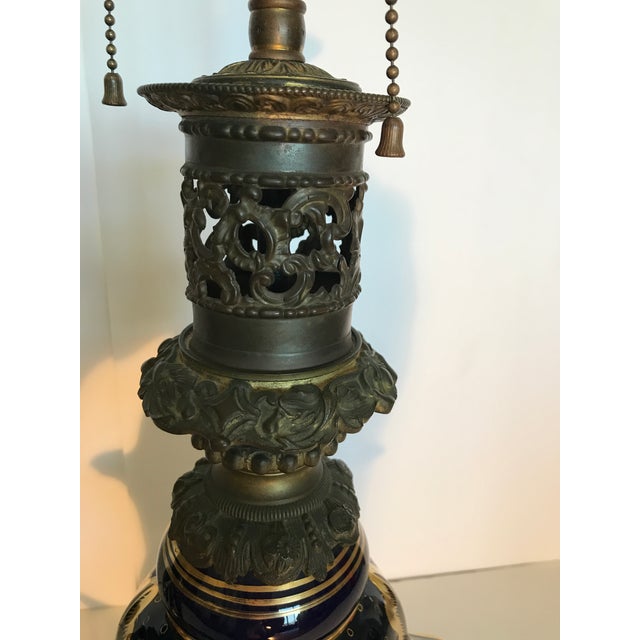 Antique French Bayeux Porcelain Table Lamps - a Pair For Sale - Image 12 of 15