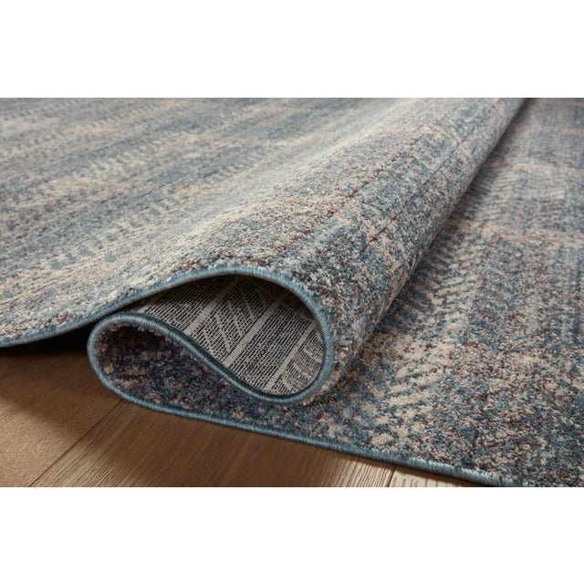 Loloi Rugs Angela Rose x Loloi Ember Blue / Beige 3'-6" x 5'-6" Accent Rug For Sale - Image 4 of 7