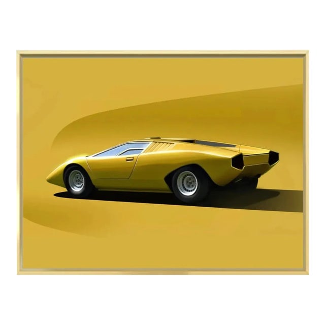 Lamborghini Countach by Sour Candy, Print on Canvas Framed For Sale