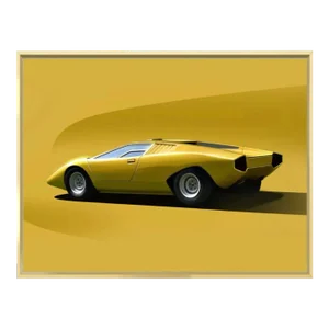 Lamborghini Countach by Sour Candy, Print on Canvas Framed