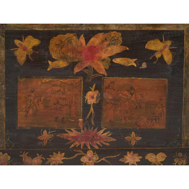 Chinese Dowry Trunk with Polychrome For Sale - Image 9 of 12