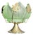 Vintage Brama Frosted Green Art Glass Bowl on Silver-Plated Base For Sale