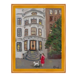 The House on 82nd Street by Alice Ford in Gold Frame, Small Art Print For Sale