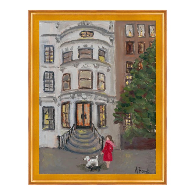The House on 82nd Street by Alice Ford in Gold Frame, Small Art Print For Sale
