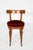 Italian Curved Back Chair in Walnut with Red Velvet Seat, Early 20th Century For Sale - Image 13 of 18