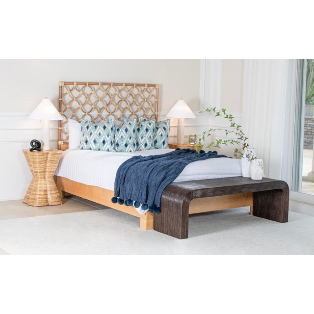 Add a touch of coastal charm to your bedroom with the beautifully crafted Mar bed. Crafted from natural rattan, each joint...
