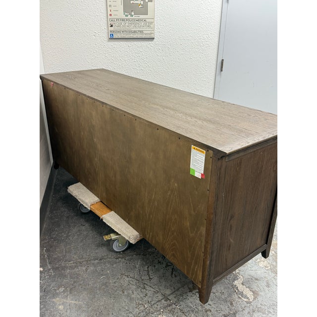Restoration Hardware Driftwood Oak Shutter Sideboard For Sale In San Francisco - Image 6 of 12
