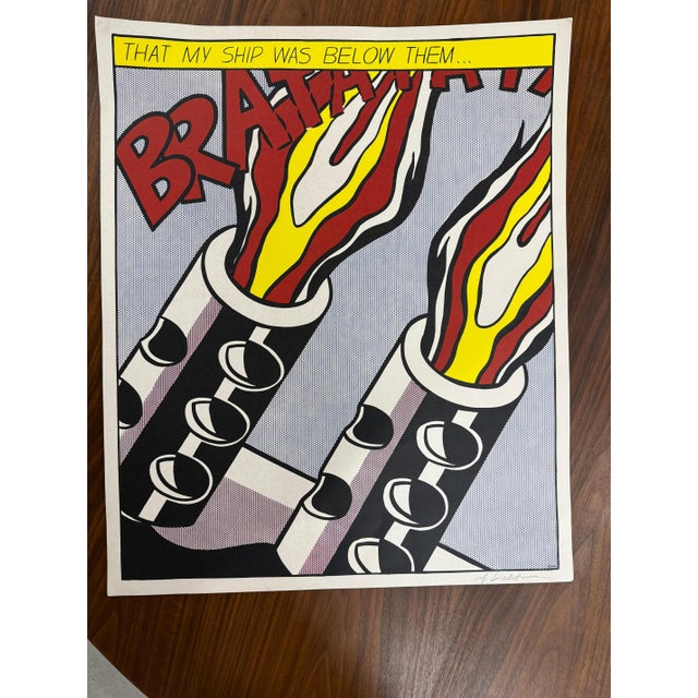 1966 As I Opened Fire Roy Lichtenstein Signed Litho Triptych Stedelijk Museum For Sale - Image 10 of 18