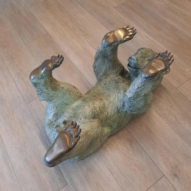 Bronze Bear Coffee Table, 1970s For Sale - Image 3 of 11