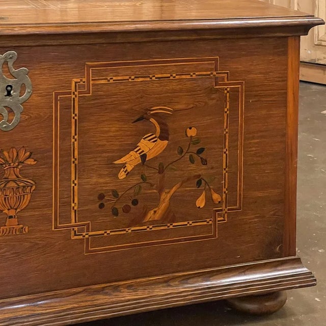 Early 19th Century Swedish Inlaid Trunk With Marquetry For Sale - Image 9 of 13