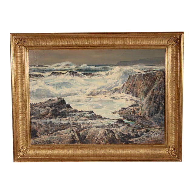 Coastal Seascape Painting by Paul Lauritz (1889-1975) For Sale