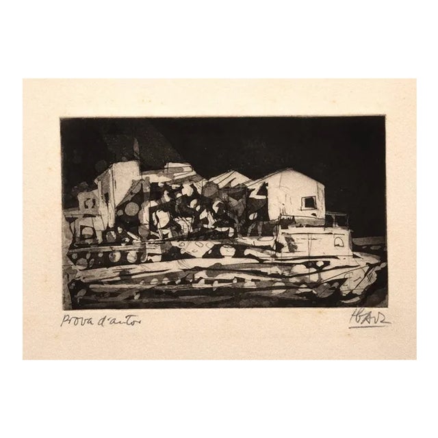 Miguel Angel Ibartz, Landscape, Etching, Mid-20th Century For Sale