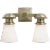 New York Subway Double Light in Antique Nickel with White Glass Designer: Chapman & Myers Height: 9.75" Extension: 8"...